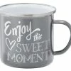 Budget 👏 RBV Birkmann Birkmann Emaille-Tasse Ca. 350 Ml Sweet Moments Grau 😉