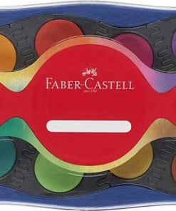 Rabatt 🎁 Faber-Castell Farbkasten Connector 12 Farben Blau 🤩