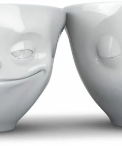 Schlussverkauf ❤️ Fiftyeight Products Schälchen-Set Grins/Kuss 200 Ml Weiß 😉