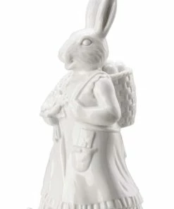 Bestpreis 🌟 Hutschenreuther Hasenfrau Mit Korb Hasenfiguren Weiss 🎁