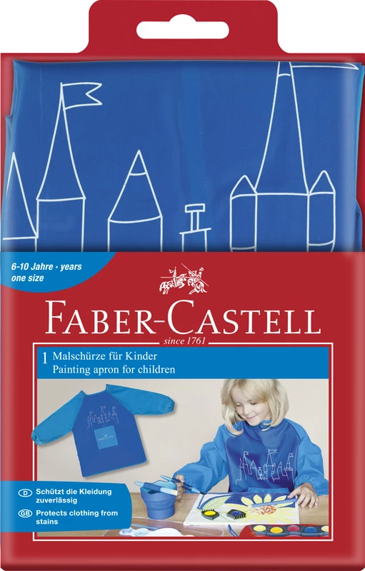 Bestpreis 😍 Faber-Castell Malschürze Für Kinder Farbe Blau 😀 - Image 2